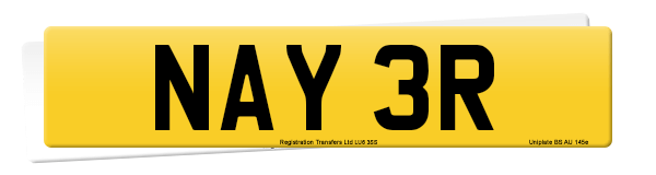 Registration number NAY 3R